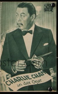 2t069 CHARLIE CHAN AT THE OPERA German program 1936 Asian detective Warner Oland, different images!
