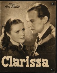 2t071 CLARISSA German program 1941 Sybille Schmitz in the title role with Gustav Frohlich!
