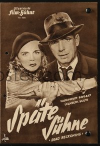 2t080 DEAD RECKONING German program 1951 different images of Humphrey Bogart & sexy Lizabeth Scott!