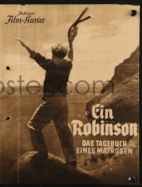 2t086 EIN ROBINSON German program 1940 directed by Arnold Fanck, man shipwrecked on island!