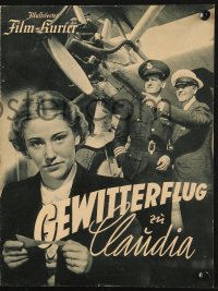 2t098 GEWITTERFLUG ZU CLAUDIA German program 1937 Jutta Freybe, Willy Fritsch, airplane images!