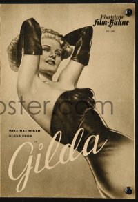 2t099 GILDA German program 1950 classic image of Rita Hayworth in sheath dress, Glenn Ford!