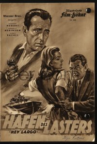 2t118 KEY LARGO German program 1950 Humphrey Bogart, Bacall, Robinson, John Huston, different art!