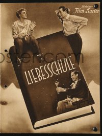2t126 LIEBESSCHULE German program 1940 Luise Ullrich & Viktor Staal skiing, Love School!