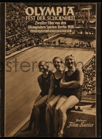 2t143 OLYMPIA PART TWO: FESTIVAL OF BEAUTY German program 1938 Leni Riefenstahl Olympic documentary