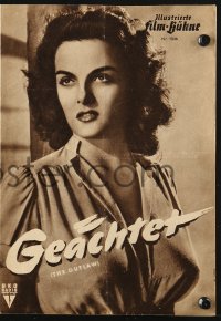 2t148 OUTLAW German program 1951 different images of sexy Jane Russell & Jack Buetel, Howard Hughes