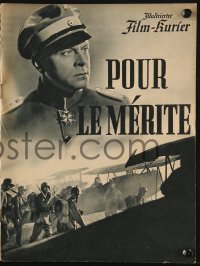 2t151 POUR LE MERITE Film-Kurier German program 1938 Nazi WWI propaganda with Bohme & Hartmann!