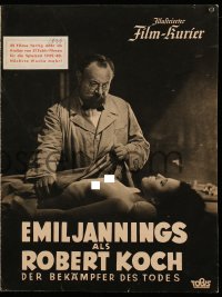 2t162 ROBERT KOCH, DER BEKAMPFER DES TODES German program 1939 Emil Jannings with nude corpse!