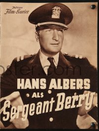 2t170 SERGEANT BERRY German program 1938 uniformed Hans Albers in the title role, Toni von Bukovics