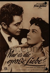2t178 STORY OF THREE LOVES German program 1953 Kirk Douglas, Angeli, Leslie Caron, Granger, Mason