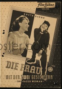 2t192 TWO-FACED WOMAN German program 1949 Melvyn Douglas, pretty Greta Garbo, different images!