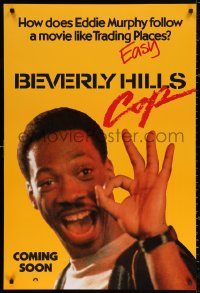 2y0612 BEVERLY HILLS COP teaser 1sh 1984 how does Eddie Murphy follow a movie like Trading Places!