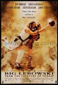 2y0614 BIG LEBOWSKI DS 1sh 1998 Coen Bros cult classic, Jeff Bridges bowling with Julianne Moore!
