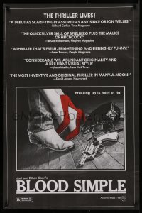 2y0623 BLOOD SIMPLE 24x37 1sh 1984 directed by Joel & Ethan Coen, cool film noir gun artwork!