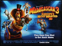 2y0213 MADAGASCAR 3: EUROPE'S MOST WANTED advance DS British quad 2012 they have one shot to go home!