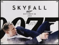 2y0219 SKYFALL IMAX teaser DS British quad 2012 Daniel Craig as Bond on back shooting gun!