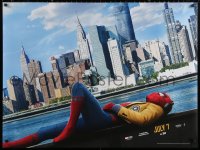 2y0221 SPIDER-MAN: HOMECOMING teaser DS British quad 2017 Tom Holland, New York City skyline!
