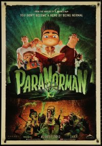 2y0039 PARANORMAN advance Canadian 1sh 2012 you don't become a hero by being normal!