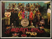 2y0423 BEATLES 18x24 commercial poster 1970s John, Paul, Sgt. Pepper's Lonely Hearts Club Band!