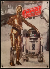 2y0434 EMPIRE STRIKES BACK 20x28 Canadian commercial poster 1980 droids C-3PO & R2-D2 on the ice planet Hoth!