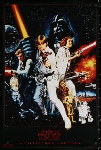 2y0469 STAR WARS 21x32 commercial poster 1994 Collector's Edition with Chantrell art!