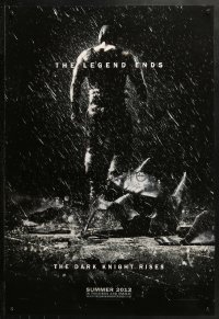 2y0659 DARK KNIGHT RISES teaser DS 1sh 2012 Tom Hardy as Bane, cool image of broken mask in the rain!