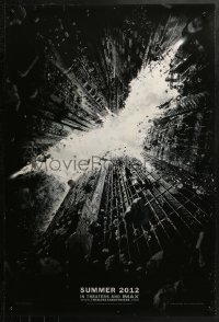 2y0658 DARK KNIGHT RISES teaser DS 1sh 2012 image of Batman's symbol in broken buildings!