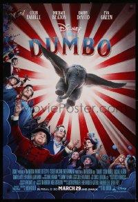 2y0679 DUMBO advance DS 1sh 2019 Tim Burton Walt Disney live action adaptation of the classic movie!
