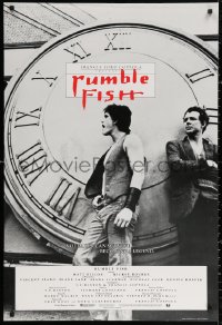 2y0241 RUMBLE FISH English 1sh 1983 Francis Ford Coppola, Matt Dillon & Mickey Rourke by clock!