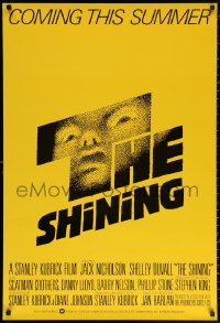 2y0565 SHINING advance English 1sh 1980 Stanley Kubrick, Jack Nicholson, Duvall, Saul Bass art!