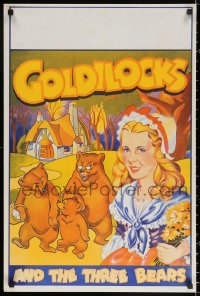 2y0395 GOLDILOCKS & THE THREE BEARS stage play English double crown 1930s art of lead & bears!