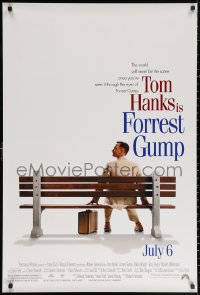 2y0707 FORREST GUMP advance 1sh 1994 Tom Hanks sits on bench, Robert Zemeckis classic!