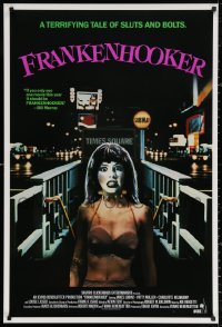 2y0711 FRANKENHOOKER 1sh 1990 great wacky horror sex image, a tale of sluts and bolts!