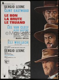 2y0142 GOOD, THE BAD & THE UGLY French 23x31 R1970s Clint Eastwood, Lee Van Cleef, Sergio Leone!