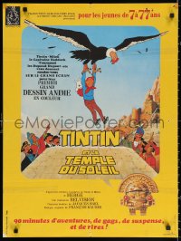 2y0156 TINTIN & THE TEMPLE OF THE SUN French 23x30 1969 Eddie Lateste's Tintin et le temple du soleil