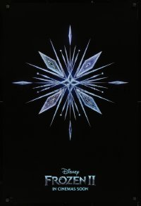 2y0715 FROZEN II int'l advance DS 1sh 2019 Walt Disney sequel, Kristen Bell, Menzel, Groff, cool snowflake!