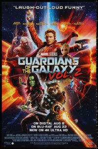 2y0372 GUARDIANS OF THE GALAXY VOL. 2 26x40 video poster 2017 Chris Pratt, Saldana, cast image!