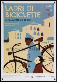 2y0094 BICYCLE THIEF Italian 1sh R2019 Vittorio De Sica's classic Ladri di biciclette, Ayestaran art!