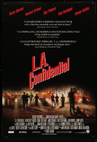 2y0783 L.A. CONFIDENTIAL DS 1sh 1997 Basinger, Spacey, Crowe, Pearce, police arrive in film's climax!