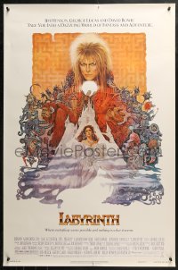 2y0784 LABYRINTH 1sh 1986 Jim Henson, art of David Bowie & Jennifer Connelly by Ted CoConis!