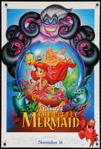 2y0798 LITTLE MERMAID advance DS 1sh R1997 great images of Ariel & cast, Disney cartoon!