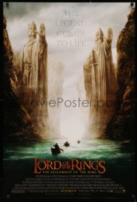 2y0802 LORD OF THE RINGS: THE FELLOWSHIP OF THE RING advance DS 1sh 2001 J.R.R. Tolkien, Argonath!