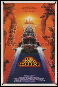 2y0807 MAD MAX 2: THE ROAD WARRIOR 1sh 1982 Mel Gibson in the title role, great art by Commander!