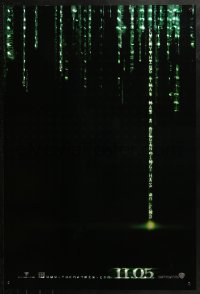 2y0823 MATRIX REVOLUTIONS holofoil teaser 1sh 2003 everything that has a beginning has an end!