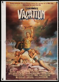 2y0831 NATIONAL LAMPOON'S VACATION printer's test 1sh 1983 Chevy Chase and cast by Boris Vallejo!