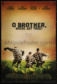 2y0838 O BROTHER, WHERE ART THOU? DS 1sh 2000 Coen Brothers, George Clooney, John Turturro