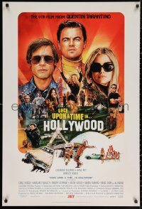 2y0842 ONCE UPON A TIME IN HOLLYWOOD advance DS 1sh 2019 Tarantino, montage art by Steve Chorney!