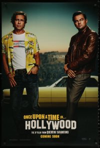 2y0844 ONCE UPON A TIME IN HOLLYWOOD int'l teaser DS 1sh 2019 Pitt and Leonardo DiCaprio, Tarantino!