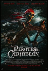 2y0862 PIRATES OF THE CARIBBEAN advance DS 1sh 2003 Curse of the Black Pearl, skeleton at the wheel!