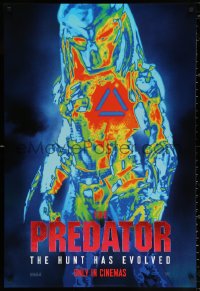 2y0867 PREDATOR style B int'l teaser DS 1sh 2018 great image of the alien as seen in thermal-vision!